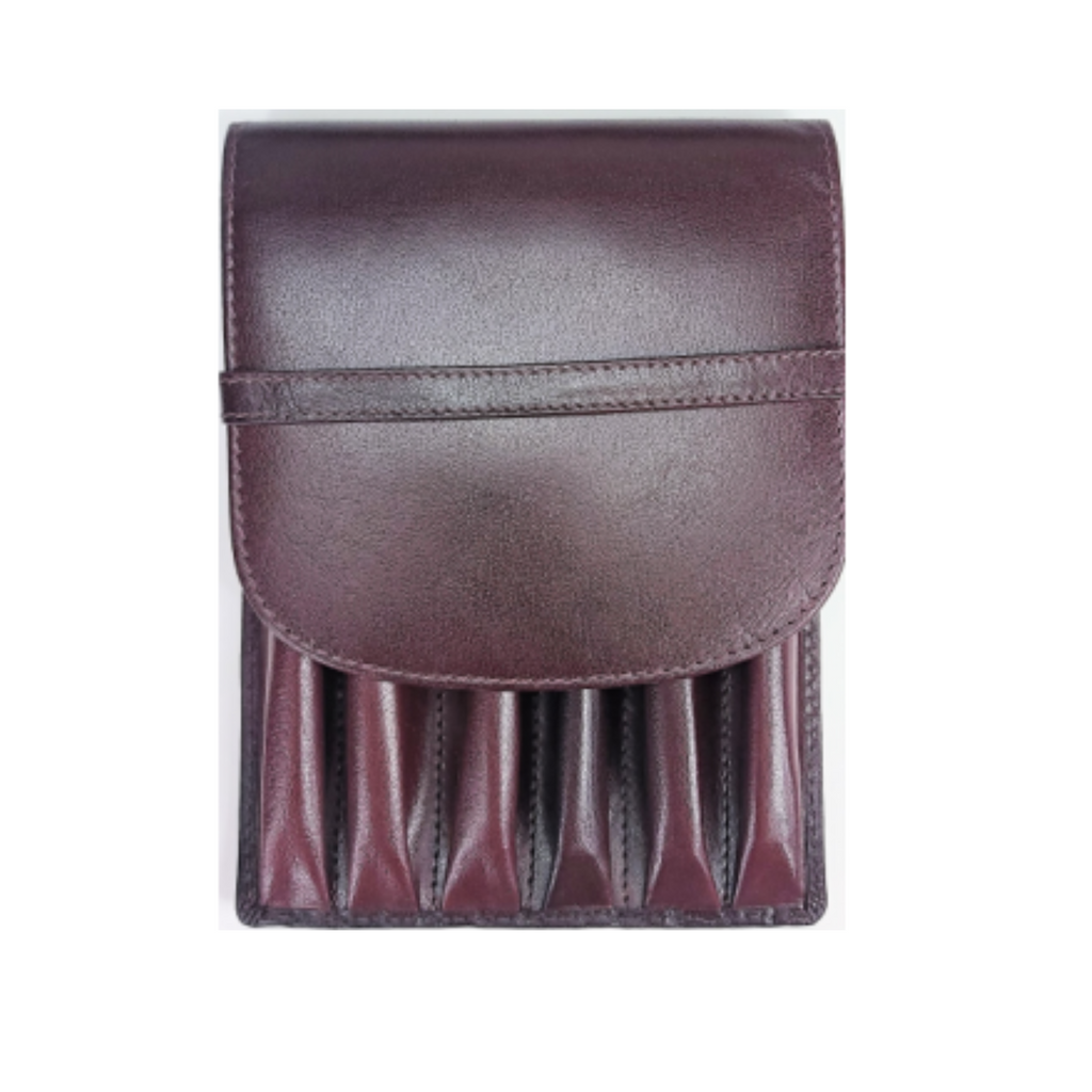 Girologio Leather 6 Pen Case - OxBlood