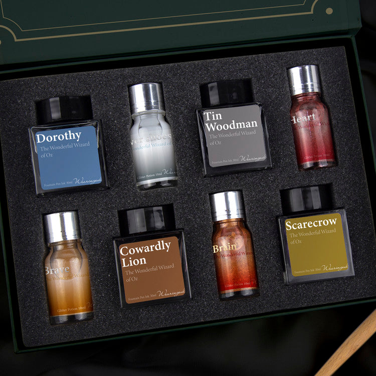 Wearingeul Fountain Pen ink -Set -The Wonderful Wizard of OZ Spell Book Set (Ink & Glitter Potion)