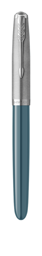 Parker 51 Teal Blue Chrome Trim (CT) Fountain Pen