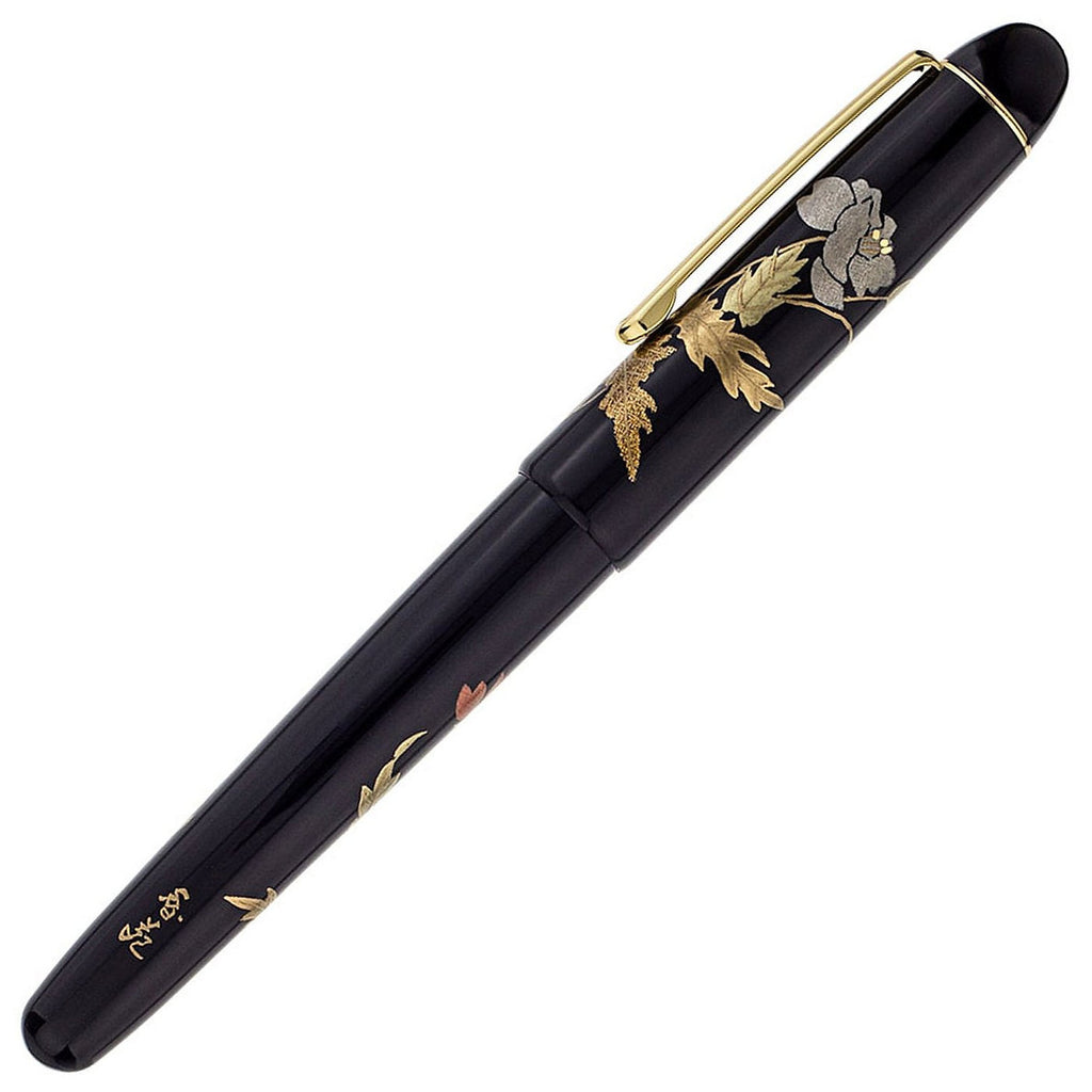 Platinum #3776 Century Urushi Maki-E Fountain Pen - Poppy
