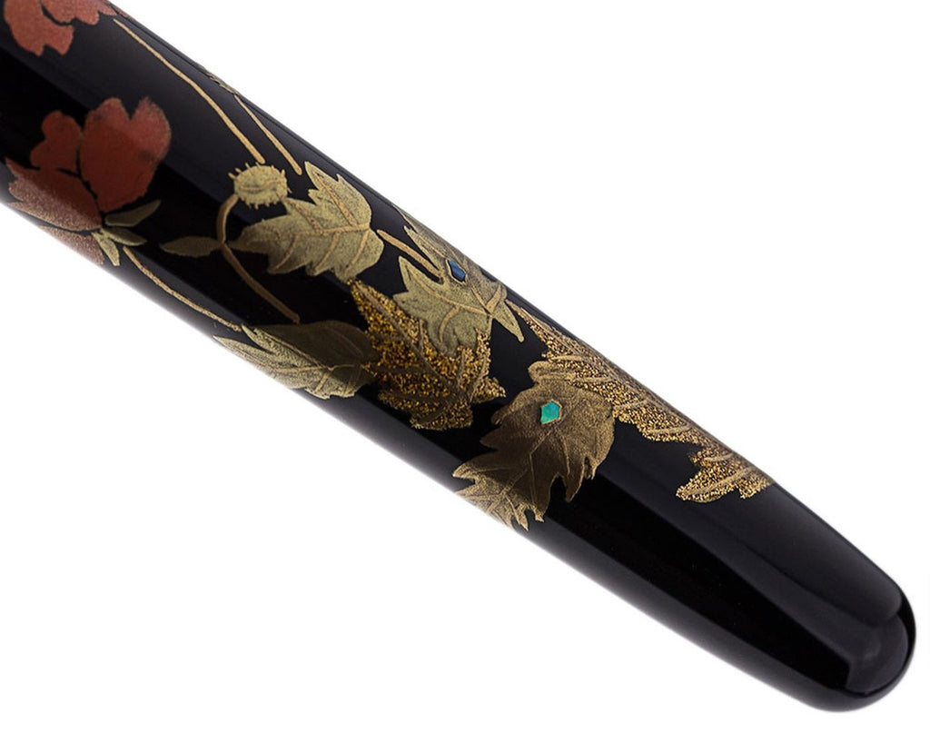 Platinum #3776 Century Urushi Maki-E Fountain Pen - Poppy