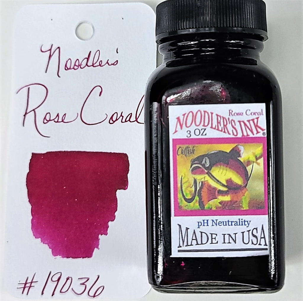 Noodler's  Ink Fountain Pen Ink Rose  Coral Ink (19036)- 3oz