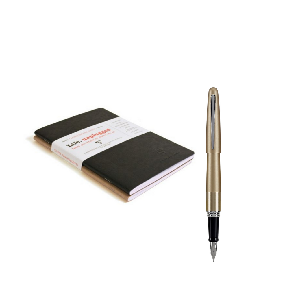 Gift set and Gift Combo :  Pilot Metro Gold Fountain Pen+ Set of NoteBooks