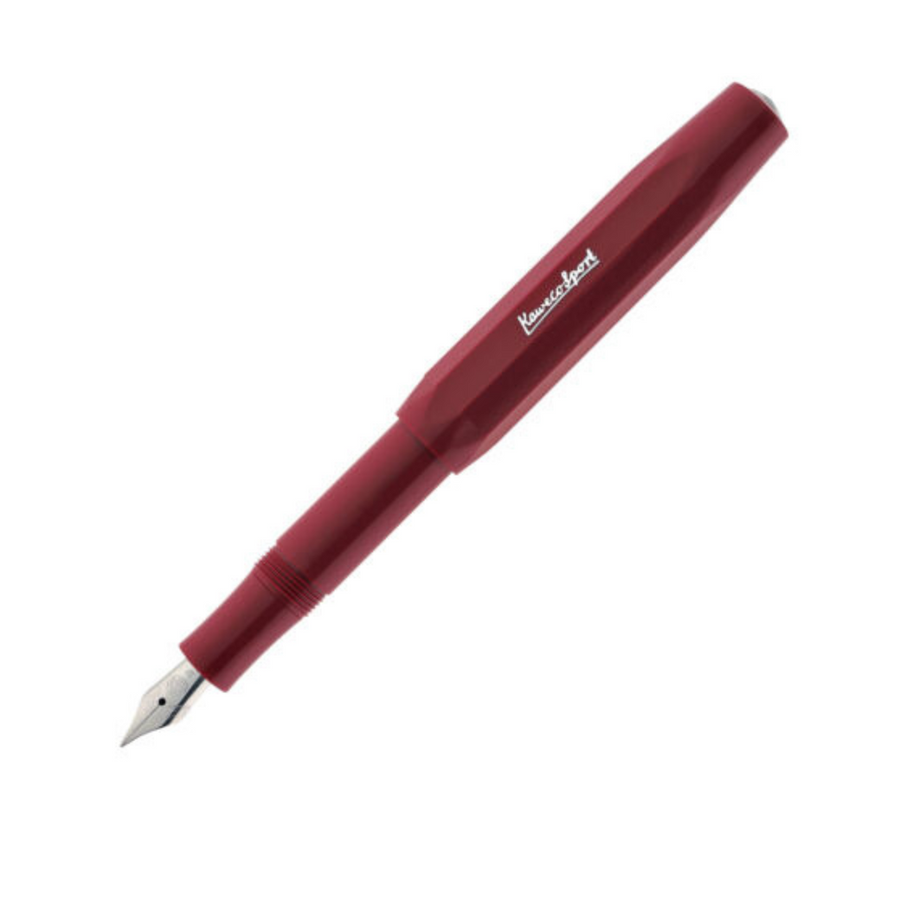 Kaweco Elite Royalty Sport Fountain Pen in Deep Red - Extra fine and Fine nib size