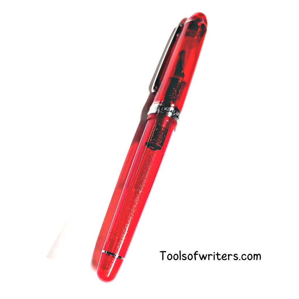 Platinum 3776 Century Fountain Pen - Carnelian with Rhodium Trim - 14k Medium Nib