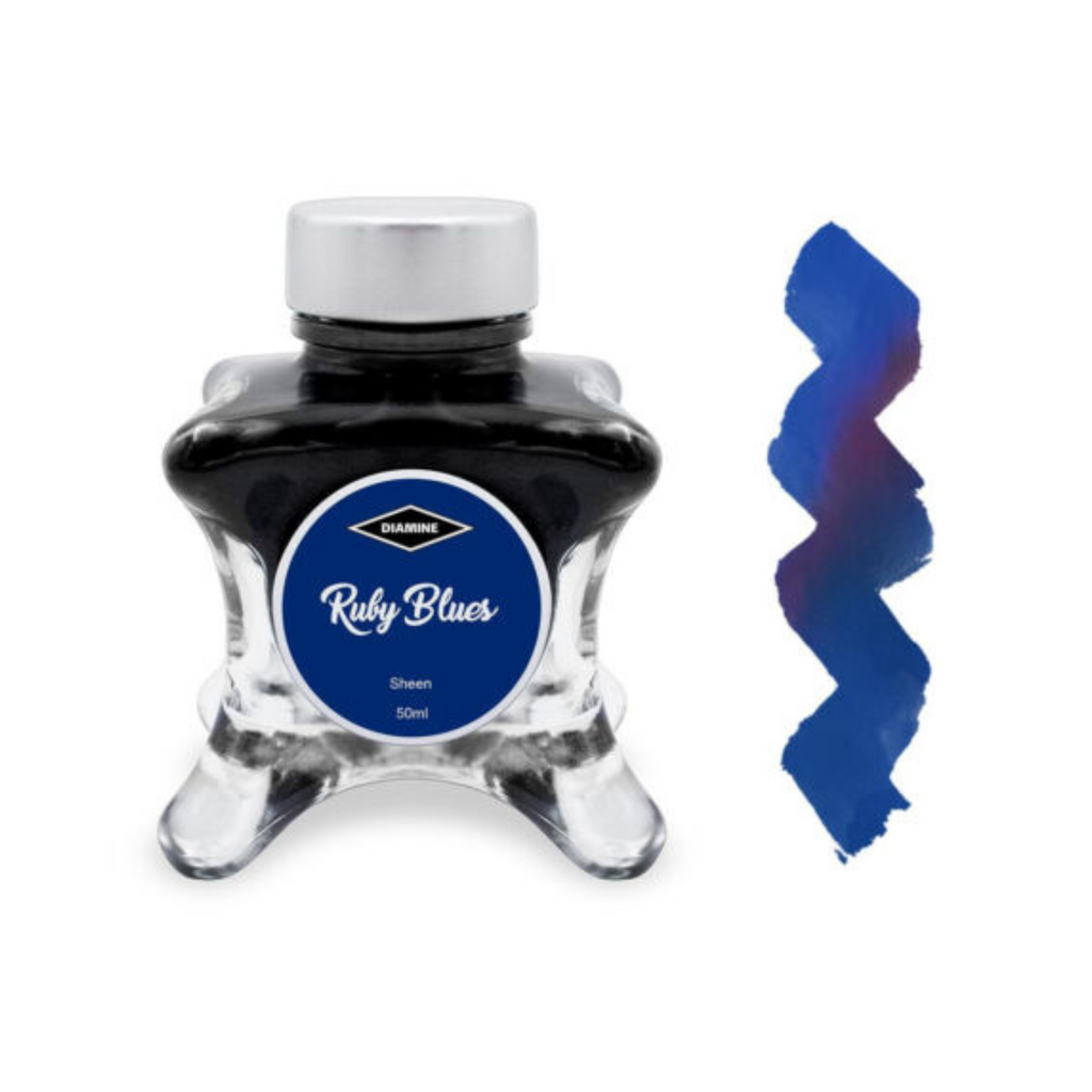 Diamine Inkvent Christmas Ink Bottle 50ml - Ruby Blues