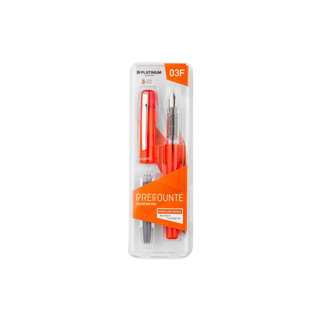 PLATINUM, Fountain Pen - PREFOUNTE (Vermillion Orange )