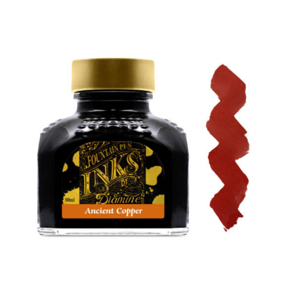 Diamine Red Edition  Ink Bottle 80ml - Ancient Copper