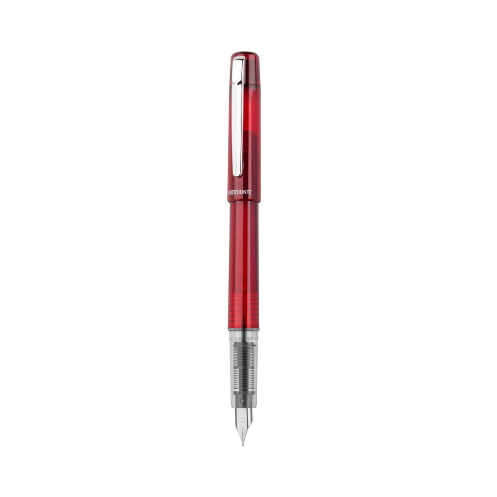 PLATINUM, Fountain Pen - PREFOUNTE (Crimson Red )- Medium Nib