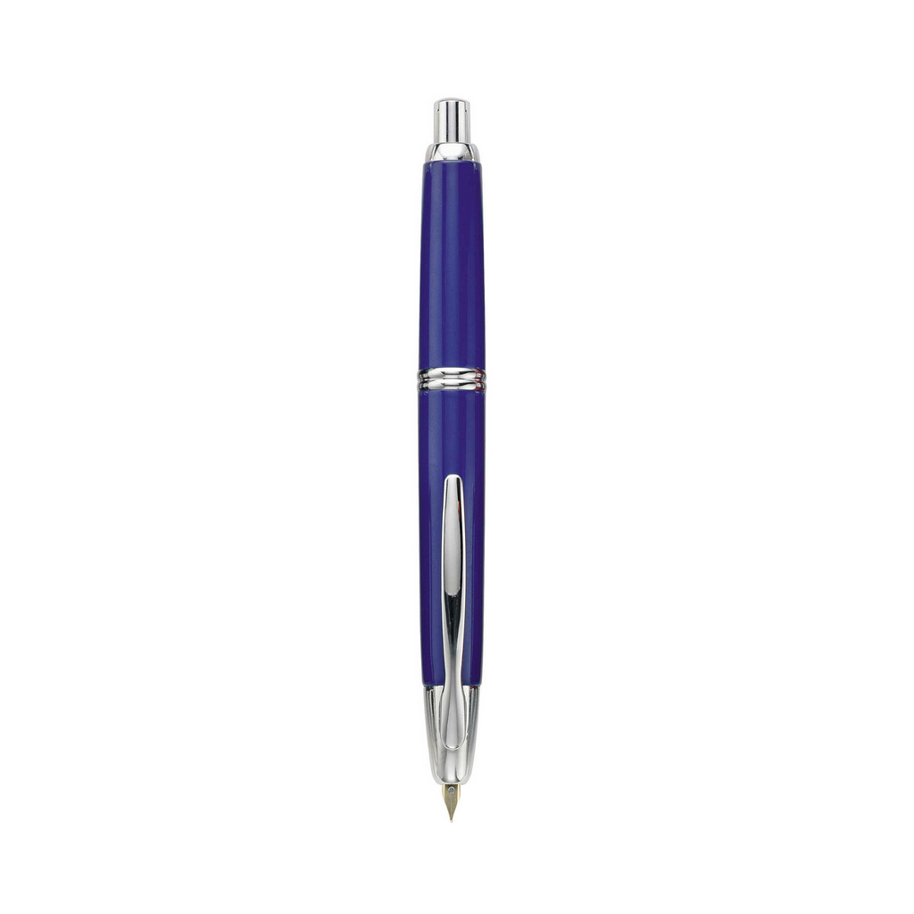 Pilot Vanishing Point Fountain Pen - Blue - Rhodium Trim  18 k Gold Medium Nib (Comes with Gift Box)