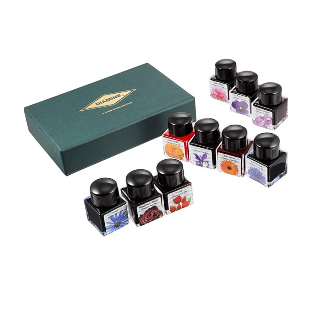 Diamine - Limited Edition Inks in Gift Box, Flower, 10x30ml