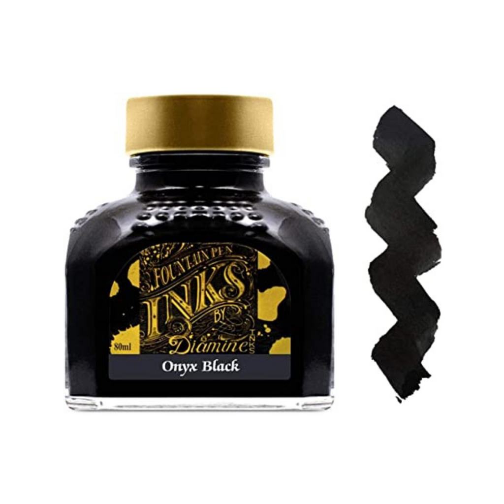 DIAMINE  ONXY BLACK 80 ml Bottle Fountain Pen Ink