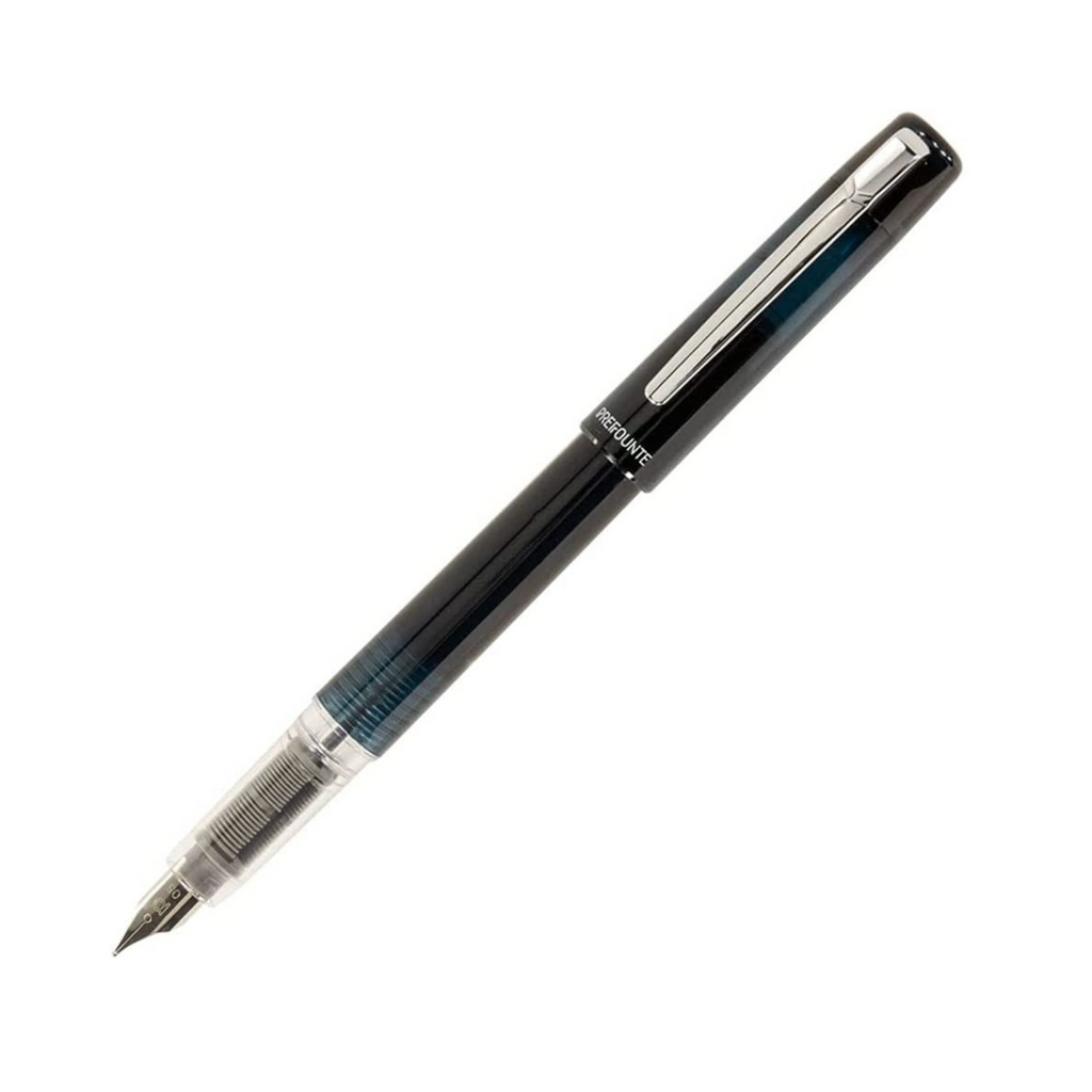 PLATINUM, Fountain Pen-PREFOUNTE (Graphite Blue ) Medium Nib