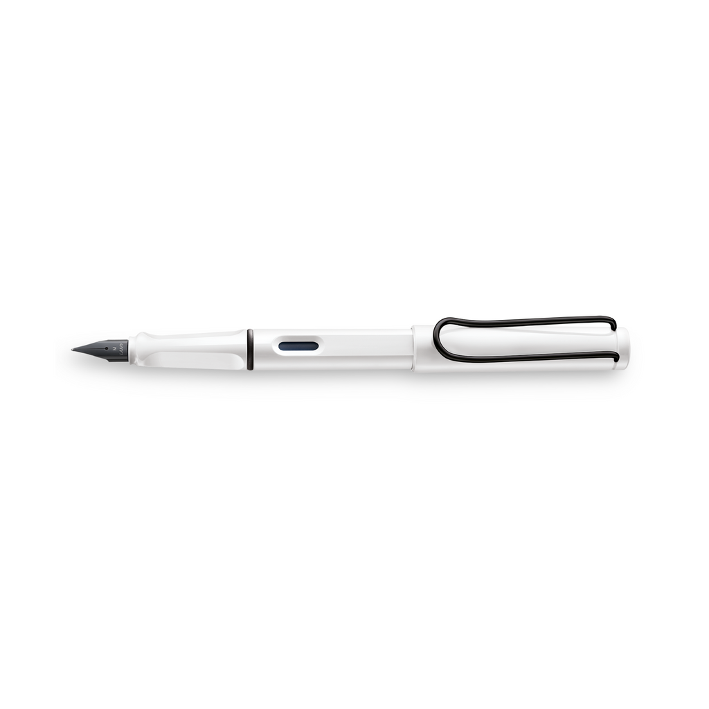 Lamy Safari Fountain Pen in White with Black clip .Special Edition 2022. Free Lamy converter with the pen.