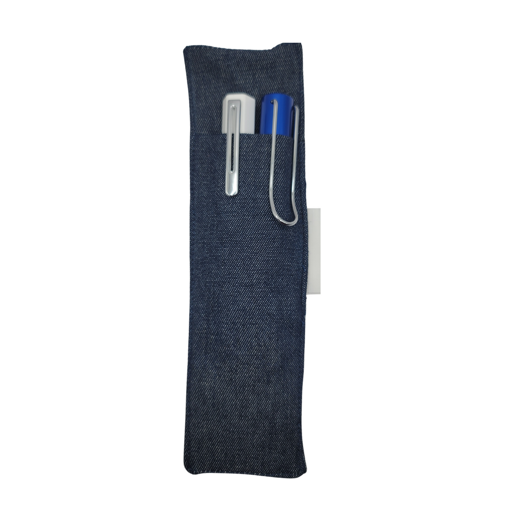 Cotton Pen Sleeve -Denim with elastic band for Notebooks Size A5,A6