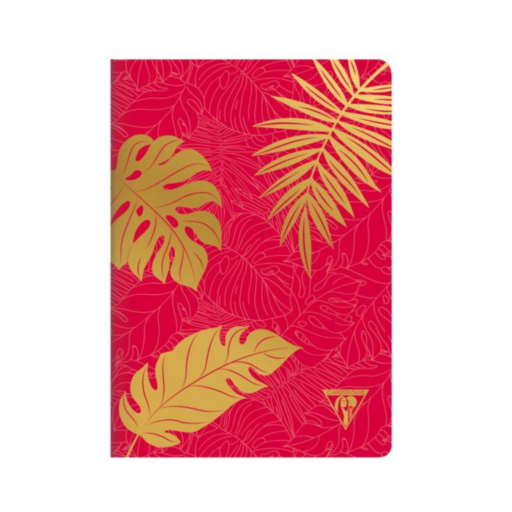 #194336 - Clairefontaine - Notebook Collections - Neo Deco - Madder Red - Lined - 48 Sheets - Ivory Paper - A5